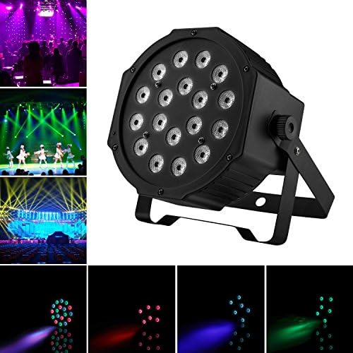 Par Lights , JELEGANT Stage Lighting with 18 Leds DMX-512 RGB Disco DJ Light Party Light Sound Activated Projector Lights for Wedding Party KTV Club Pub Show Nightclub Karaoke