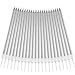 WEEPA 24 Count Birthday Candles Long Thin Cake Candles Metallic Birthday Candles in Holder for Birthday Cake Wedding Cake Silver