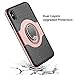ELOVEN Ultra Slim Case for iPhone Xs Max Case with Metal Ring Holder Kickstand Shockproof Cover Antiscratch Dual Layer Nonslip Grip Protective Case for iPhone Xs Max 2018 6.5 Inches, Rose Glod