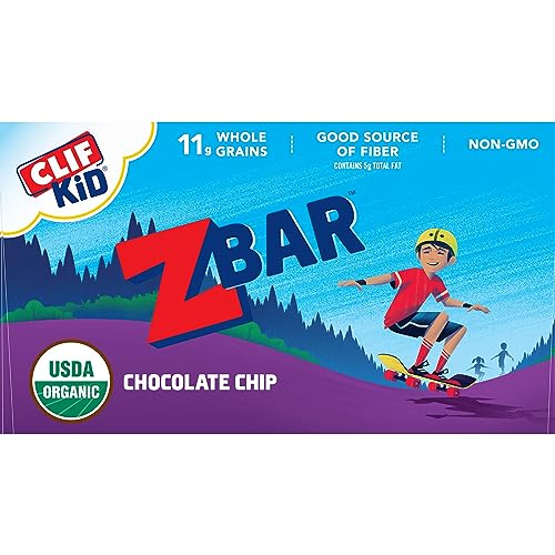 ZBAR – CHOCOLATE CHIP – SOFT-BAKED ENERGY SNACK BARS – NON-GMO – 12G WHOLE GRAINS – USDA ORGANIC GRANOLA BARS (18 PACK)