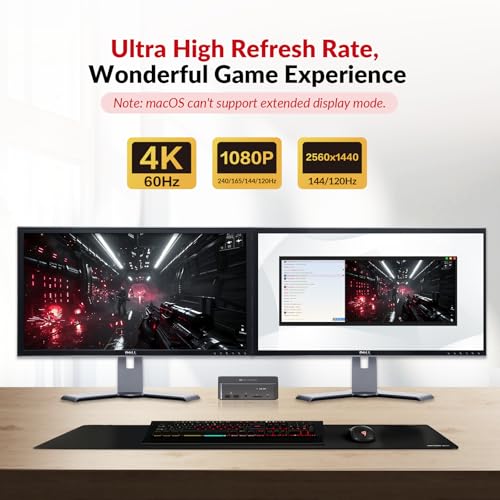 AV Access Docking Station KVM Switch 2 Monitors 2 Laptops, 4K KVM Dual Monitor, 2 USB C MST Ports, 60W PD for Each PC, 1G Ethernet, EDID Emulation, 2K @ 144Hz, 1080P@240Hz, Ideal for Home Office & Gaming