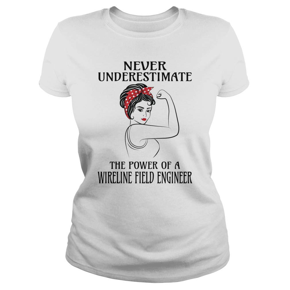 Never Underestimate Wireline Field Engineer T-shirt