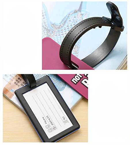 6 Pack Luggage Tags Bright Colors Business Card Holder Suitcase Tags (NOT YOUR BAG) by OVOV