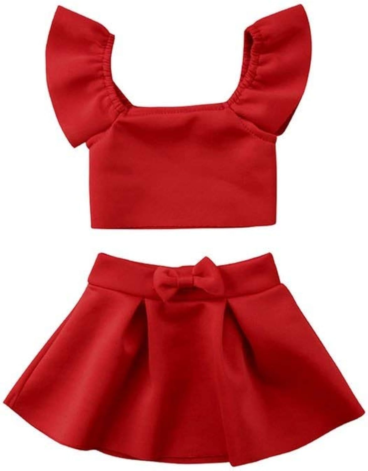 red off shoulder outfit