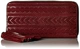 Fossil Emma Large Zip  Wallet,Wine,One Size