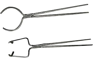 LSMIITTH Large Crucible Tongs Set for Lifting and Pouring, Metal Casting Tool Foundry Tongs for 12KG/15KG/16KG Crucibles - 24 Inches