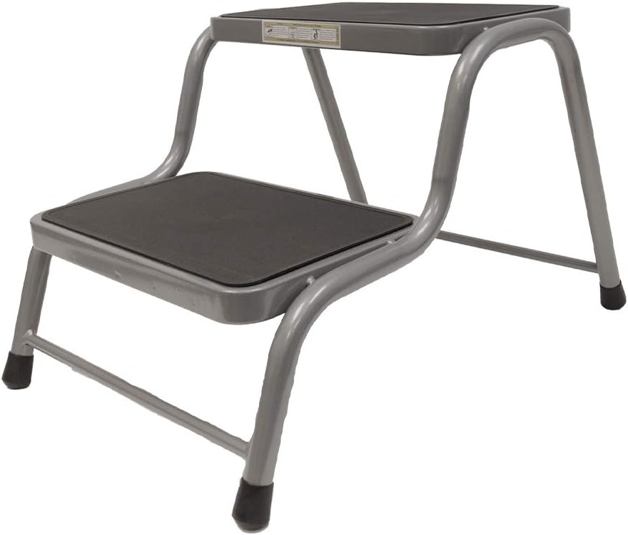 Maypole Silver Double Caravan Step Reinforced Steel 150Kg Load EN14183