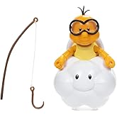 Nintendo Super Mario Lakitu 4” Articulated Figure with Fishing Pole