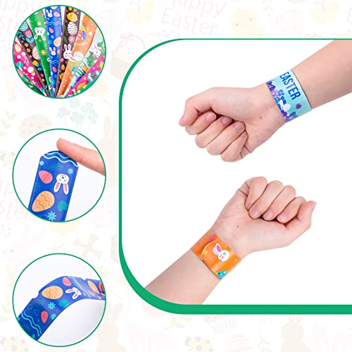 Koogel 48 Stk. Ostern Schnapparmband Bunte Ostereier Klatscharmband für Kinder Mitgebsel Kindergeburtstag Ostern Mitbringsel Geschenke Jungen Mädchen Party Geburtstag