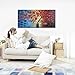Wieco Art Abstract Floral Oil Paintings on Canvas Wall Art for Bedroom Bathroom Home Decorations Dazzling Beauty 3D Thick Layer Modern Large 100% Hand Painted Wrapped Pretty Red Flowers Artwork L