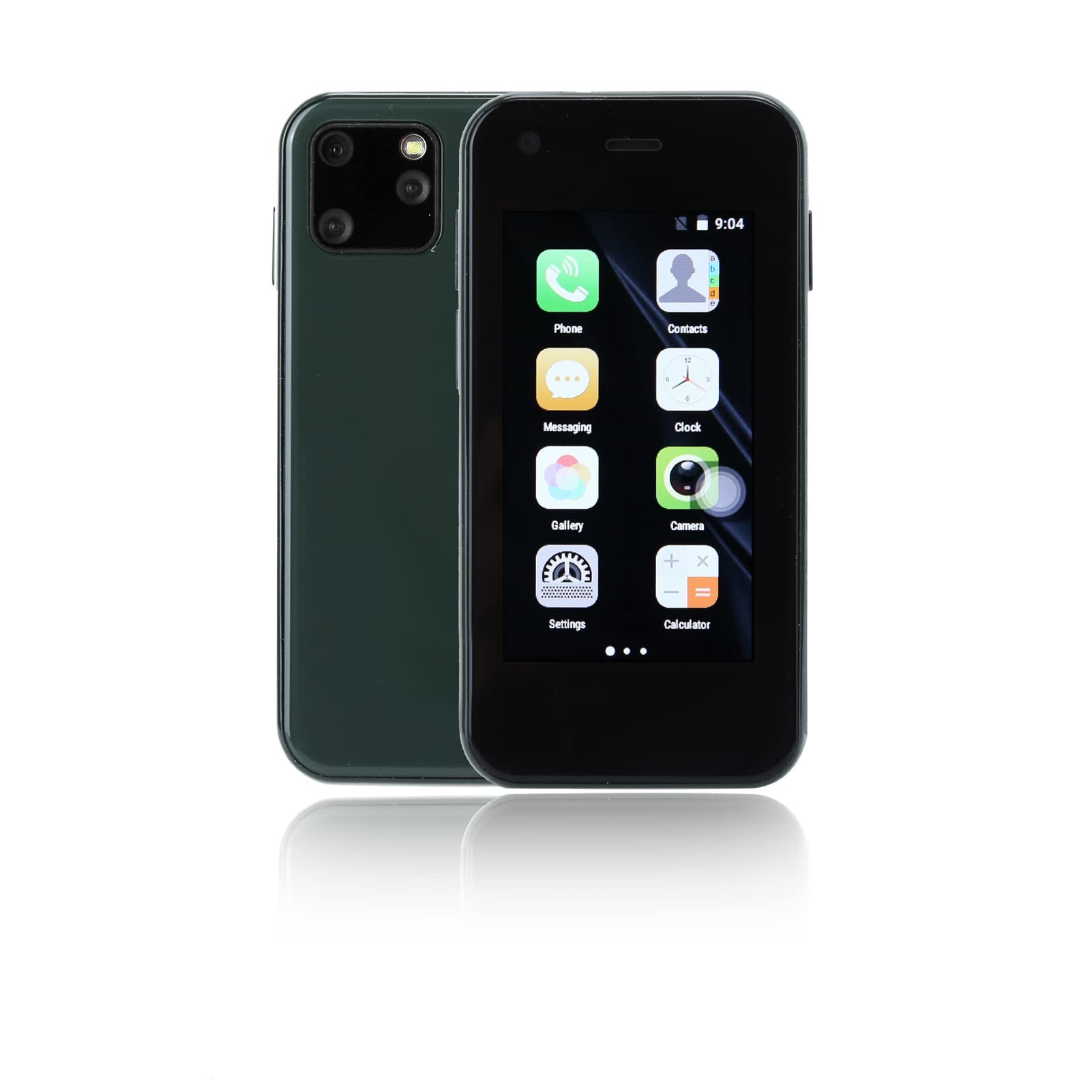 XS11 2.5 Inch 3G Smartphone, 1+8G Memory Mini Android Phone, Dual Cards Dual Standby Mini Phone, Front Camera 200W + Rear Camera 500W, 2100mAh Battery(Green)