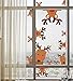Reindeer Window Decals Double Sided Christmas Window Clings Stickers Xmas Rudolph Decals for Glass Windows Christmas Wall Decal Cartoon Deer Decal Car Sticker Xmas Party Supplies Indoor Home Decor