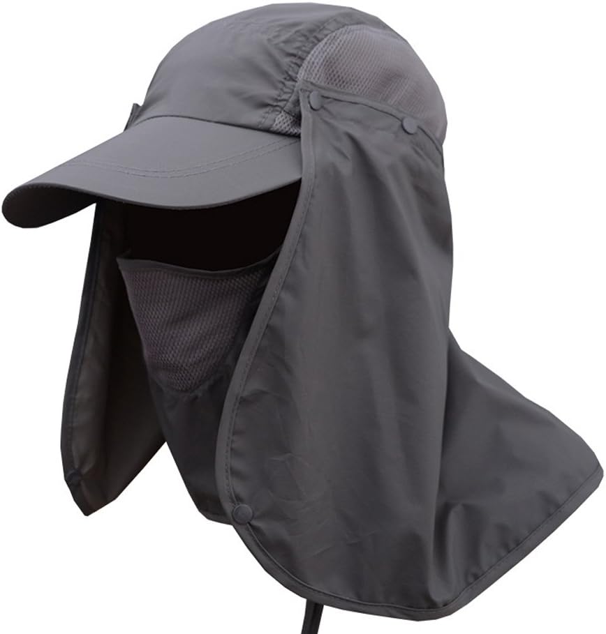 JITTY Sun Cap UV Protection Removable Neck & Face Flap Cover Caps for Summer Outdoor Hiking Fishing Gardening Hunting Camping