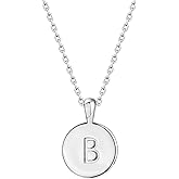 PAVOI 14K Gold Plated Initial Letter Pendant Necklace for Women | Gold Alphabetical Initial Necklace