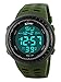 Digital Sports Watch Water Resistant Outdoor Easy Read Military Back Light Black Big Face Men's 1167 (army green)