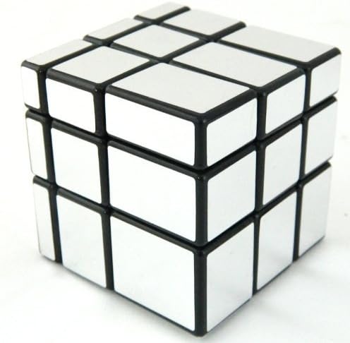 YOIOY Puzzle Brain Teaser Mirror Blocks Shiny Silver Black Frame Magic Cube