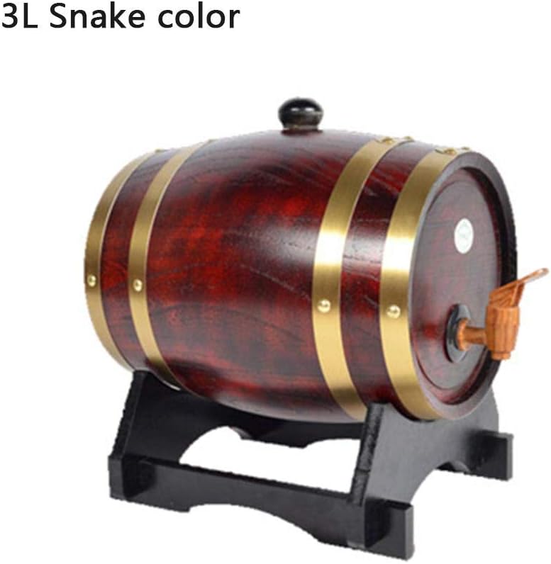 KEIBODETRD 1.5L/3L Oak Barrel Vintage Wood Oak Timber for Storage Aging Wine Whiskey Beer