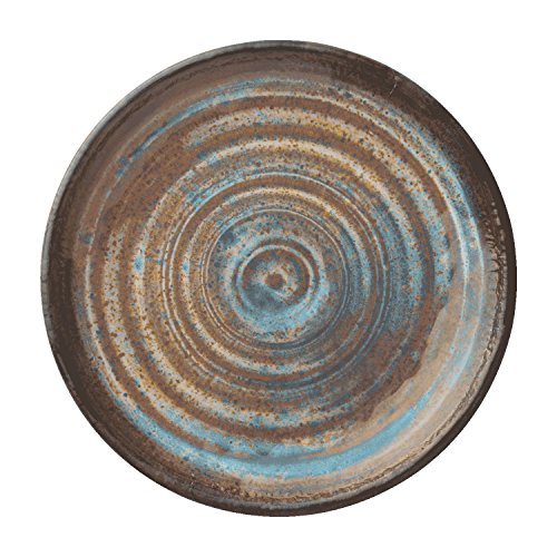 Merritt International Melamine Glazed Brown Swirl Round Salad Plate 8