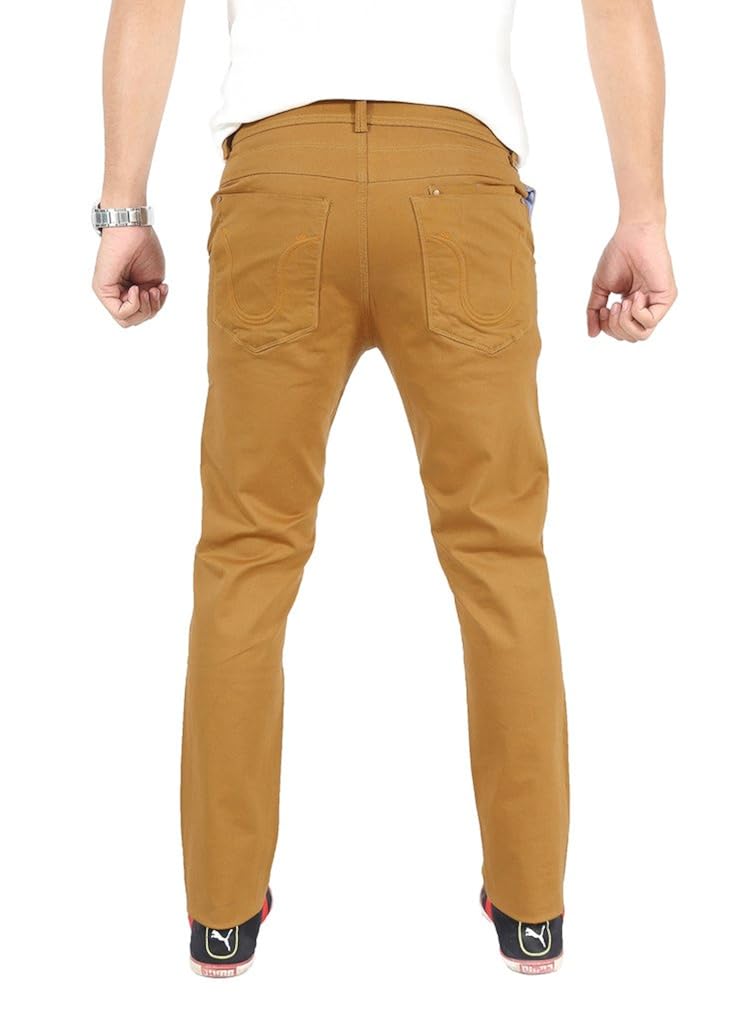 100% cotton lycra slim fit stretchable mens akins by uber urban