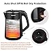 Topwit Electric Kettle Double Wall, 304 Stainless Steel Integrated Seamless Interior, 1.7L Cordless Hot Water Kettle, Coffee Kettle & Tea Pot with Auto Shut Off and Boil Dry Protection