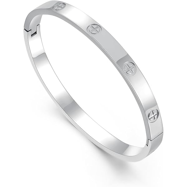 Amazon.com: Xzeit Cuff Bangle,Fashion Silver Bracelet, Retro