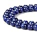 HAAMIIQII 45pcs 8mm Natural Lapis Lazuli Stone Beads Round Loose Gemstone Beads for Jewelry Making Strand 15 Inch