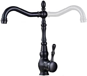 El grifo de una manija gira 360 °. Compatible con lavabos dobles. Grifo