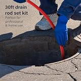 Vivo Technologies Pro 30ft Drain Rod Set Kit DT30311 with Carry Bag view 3