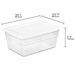 Sterilite 48-Pack Storage Box, Stackable Clear