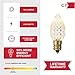 Holiday Lighting Outlet Faceted C7 Christmas Lights | Sun Warm White LED Light Bulbs Holiday Decoration | Warm Christmas Decor for Indoor & Outdoor Use | 2 SMD LEDs in Each Light Bulb | Set of 25