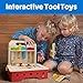 USA Toyz Wooden Workbench and Tools for Kids - 36Pc Wooden Toys w/ Folding Kids Work Bench Table