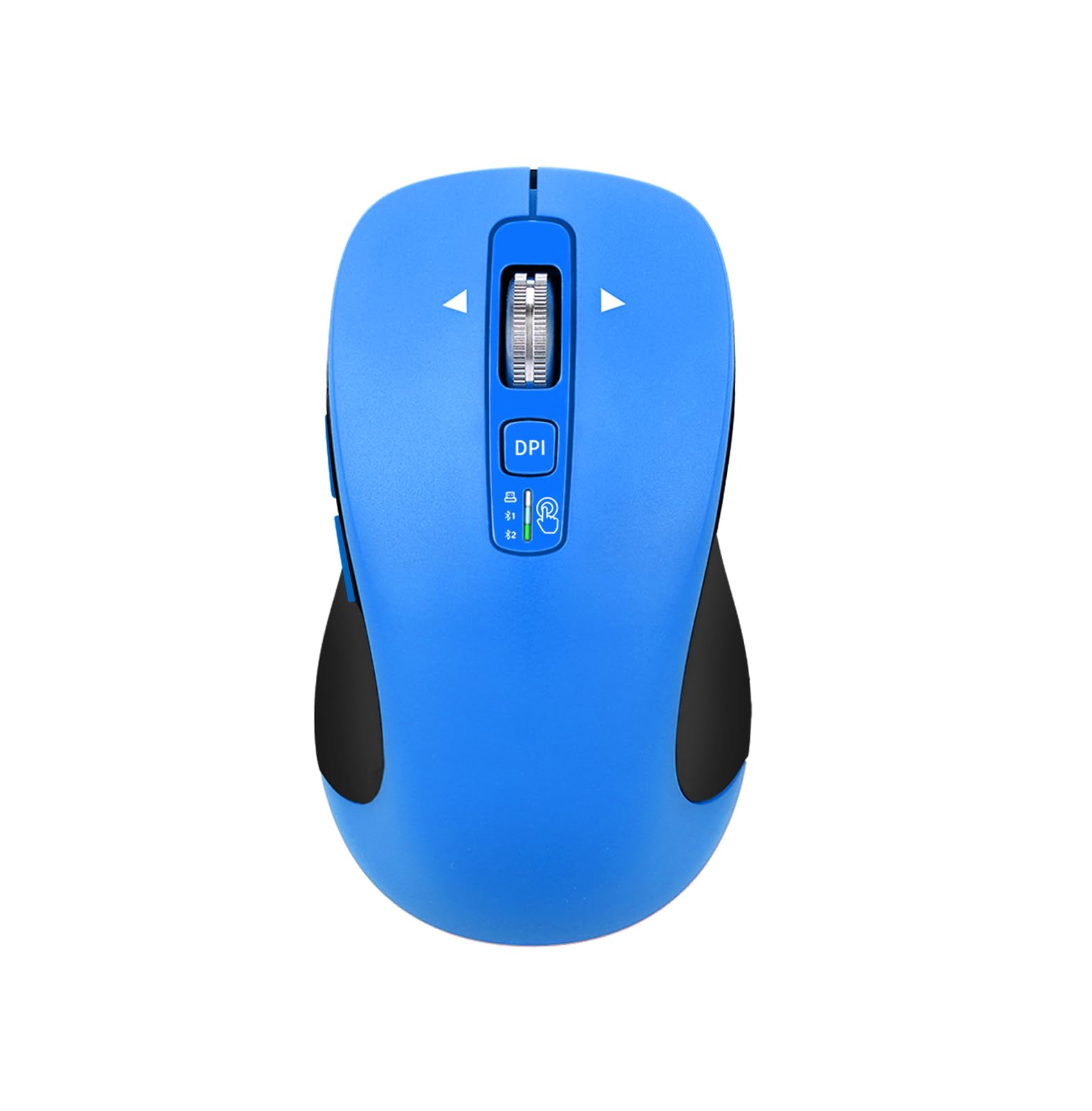 Photo 1 of CITLLA Wireless Bluetooth Mouse (USB + BT1 + BT2), Full Size, 4-Way Scrolling, Multi-Device Silent Mouse for Computer, Laptop, iPad, MacBook (Blue)
