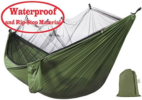 Zoophyter Hammock Tent with Mosquito Net, Lightweight &amp; Portable for Backpacking Camping Traveling &amp; Hiking (Army Green)