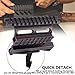 Scope Side Mount Tactical Side Rail Lock Scope Mount Base QD A-K Type Heavy Duty Fitting for 20mm Weaver Scope Airsoft (Type B)