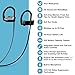Mpow D7 Bluetooth Headphones Sport, 10H Playtime & IPX7 Waterproof Wireless Headphones Sport Earbuds W/Bass Stereo Sound, Running Headphones Bluetooth Earphones W/CVC 6.0 Noise Cancelling Mic, Blackthumb 1