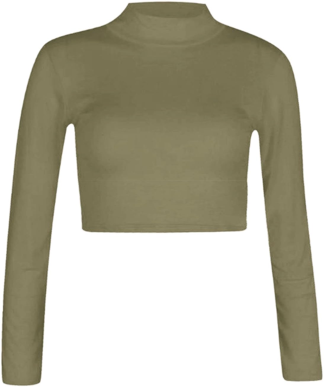 FAST TREND CLOTHING New Kids Girls Plain Turtle Polo High Neck Long Sleeve Crop Top Shirt Age 7-13 Years