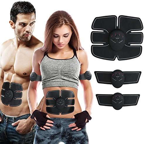 DALEMY Abdominal Toning Belt,Abs Trainer Body Muscle Toner, Waist Trimmer Belt, Abs Fit Training, Ab Belt Toning Gym Workout Machine (X5 Professional Edition(3 host 1 abdominal+2 arm paste))