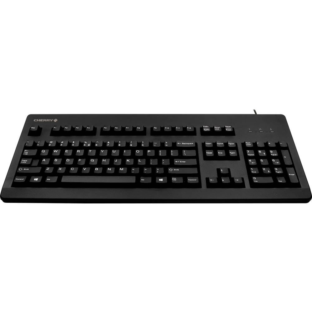 CHERRY G80-3000, Wired Mechanical Keyboard, German Layout (QWERTZ), USB-Connection, Robust, Programmable Keys, MX BLUE Switches, Black