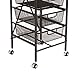 Origami Foldable 4 Tier Drawer Wood Shelf, Black