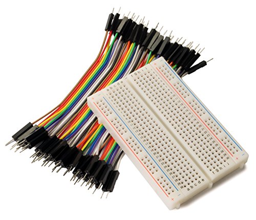 BusBoard Prototype Systems BreadBoard + ZipWire Kit, BB400 Solderless Plug-in BreadBoard Plus ZW-MM-10 ZipWires (40x 10cm Wires)