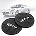 Shenwinfy 2.75 Inch Car Interior Accessories Anti Slip Mat for Jaguar, Cup Holder Coaster Auto Interior Decoration Pad(2 PCS)