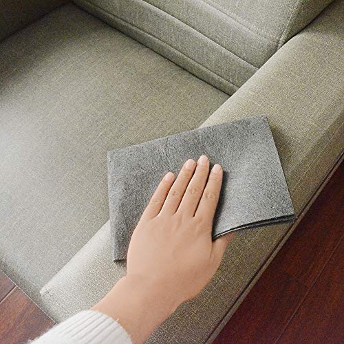 Sunland Streak Free Cleaning Cloth Absorbent Dust Drying Cloth Chamois Shammy Cloth 12Inchx16Inch 3 Pack Grey
