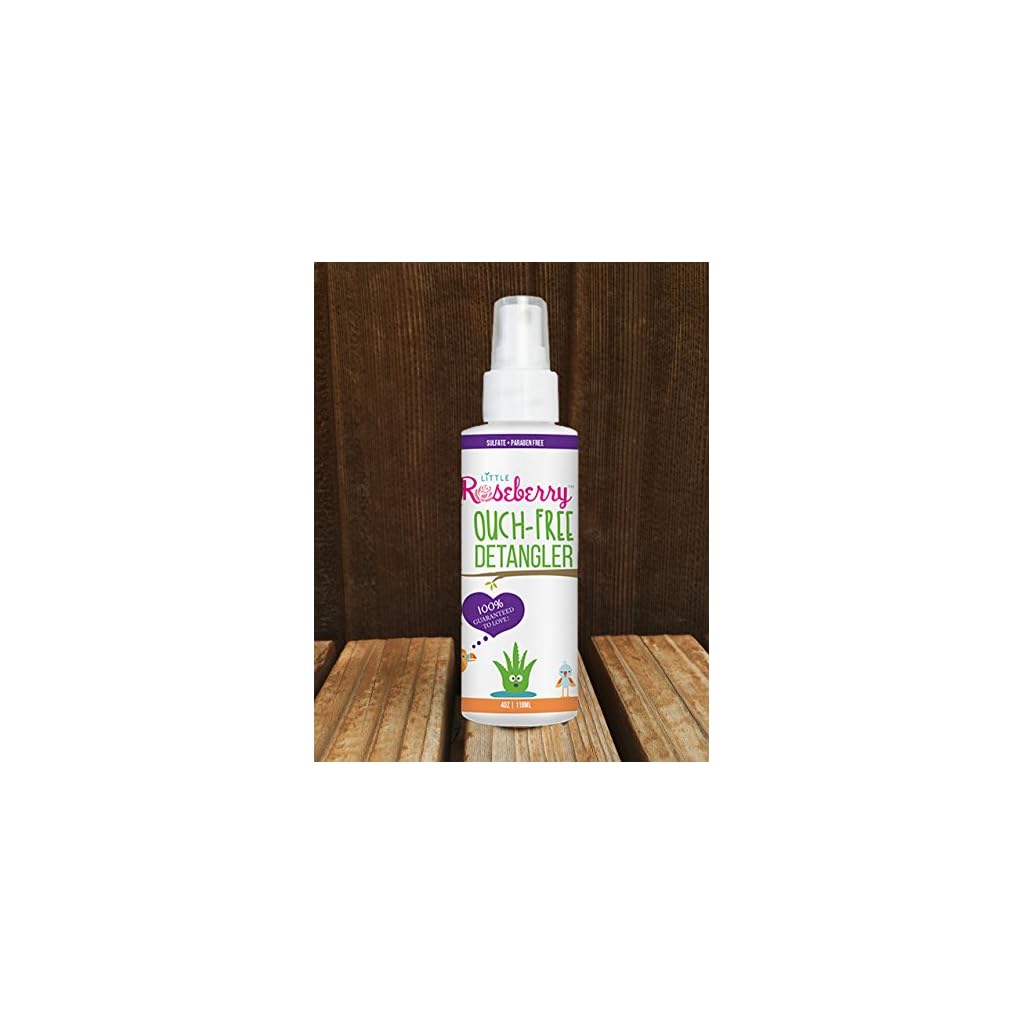 Hair Detangler Spray for Kids. Made with Organic Aloe Vera Juice and Natural Vitamins to Hydrate