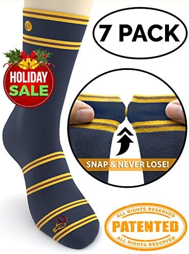 ZOM Snap Mens Dress Socks Knit, Thin Stockings Come In 7 Packs Week Of Sox M-02