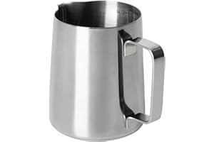 CHULUX 12oz Milk Frothing Pitcher, Stainless Steel Milk Frother Cup, Steamer Espresso Cup for Espresso Machine