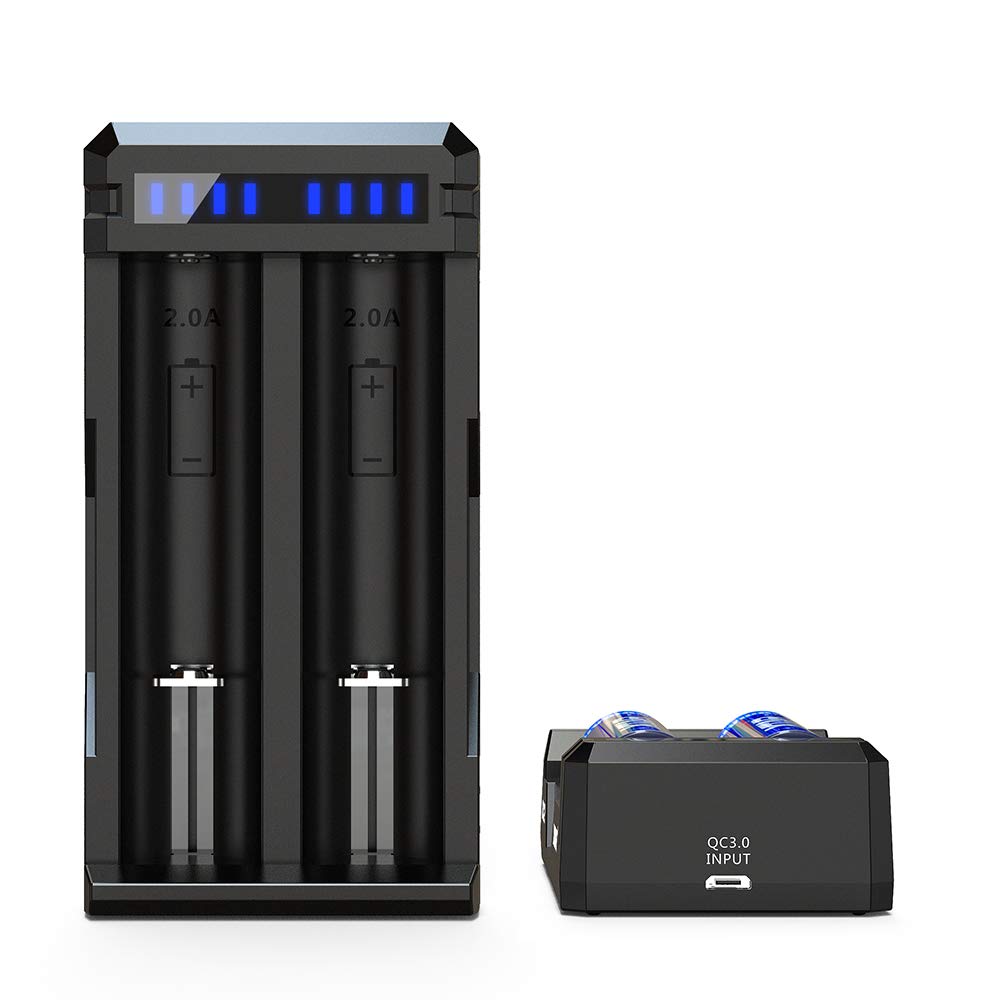 3A Speedy Charger XTAR SC2 18650 Battery Charger UK with QC3.0 Protocol for 18650 Protected 20700 21700 26650 Flashlight Gimbal Stabilizer Batteries
