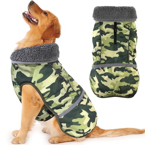 Dogcheer Warm Dog Coat Camo Green 3XL