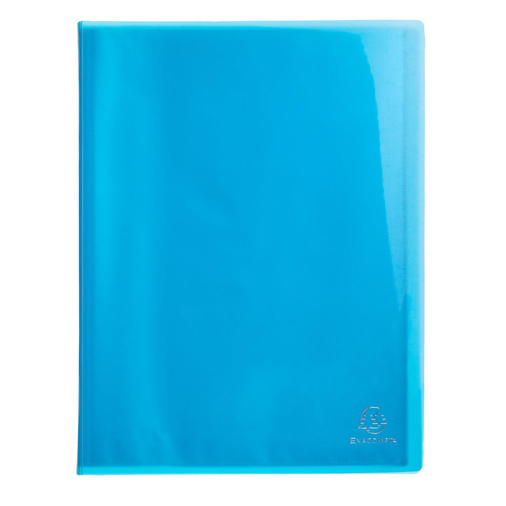 Exacompta - Ref 85872E - Iderama Collection - Semi-Rigid Display Book - 240 x 320mm in Size, Suitable for A4 Documents, 40 Pockets, 0.5mm Polypropylene - Light Blue