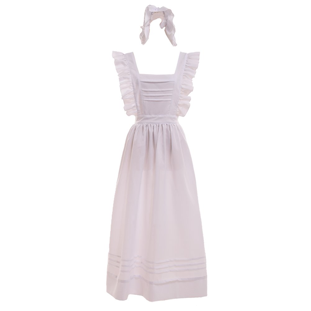 GRACEART Edwardian Victorian Maid Pinafore Apron (Thickiy ronior Fabric)(Size: One Size)