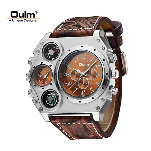 Clearance! Hot Sale! â¤Men Big Large Dial Male Quartz Decorative Thermometer Compass Men's Wrist Watch for Father Men Student Youth Teens Boyfriend Lover's Birthday Anniversary Gift Under 15 Dollars